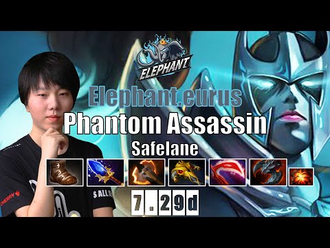 Phantom Assassin Safelane | Elephant.eurus | WHEN 11K MMR PLAYS PA | 7.29d Gameplay Highlights