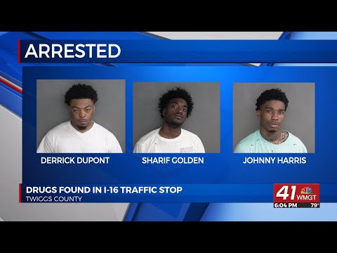 Three men arrested in Twiggs for over 30 lbs. of marijuana found in car