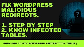How to fix Wordpress malicious redirects | Fix Wordpress redirection to other website Step by Step