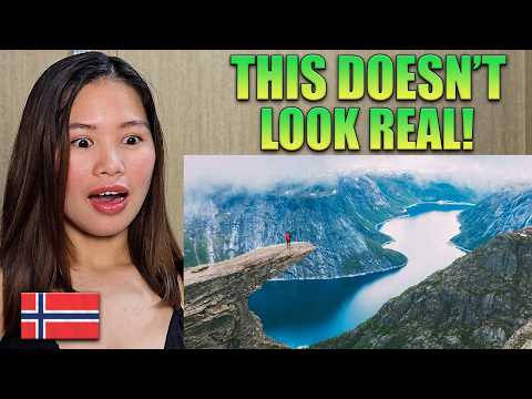 American Girl Reacts to Top 10 Places To Visit In Norway!