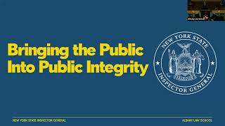 Mark Glaser ’76 Lecture on Government Ethics with NYS Inspector General Lucy Lang