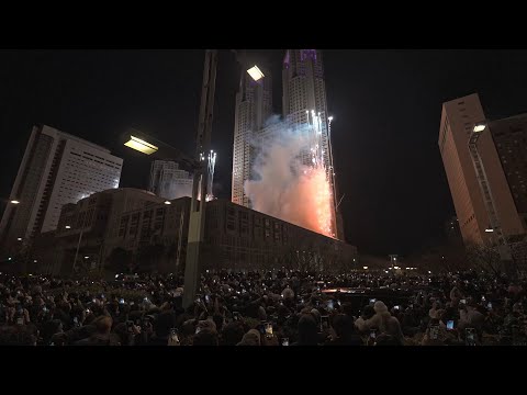 Tokyo Shinjuku New Year 2026 countdown and fireworks
