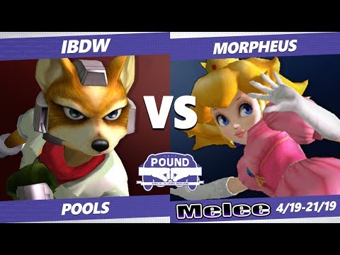 Pound 2019 SSBM - ACE IBDW (Fox) VS  Morpheus (Peach) Smash Melee Pools