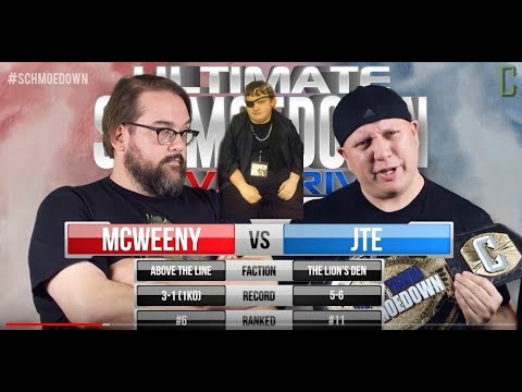 ultimate schmoedown singles tournament round 1  JTE vs Drew Mcweeny