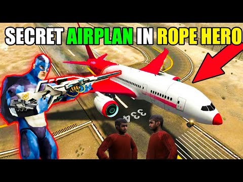 Secret Airplan in Rope Hero Vice Town | Rope Hero Secret Places | Rope hero new update |