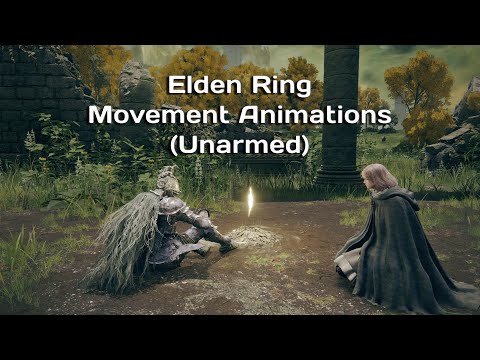 Elden Ring Animations [Unarmed Movements] Walk cycle, Run, Sprint, Strafe, Jump Animations & Extras