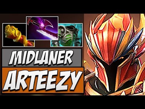 EG.Arteezy Dragon Knight - 7699 MMR | Dota Gameplay 7.14