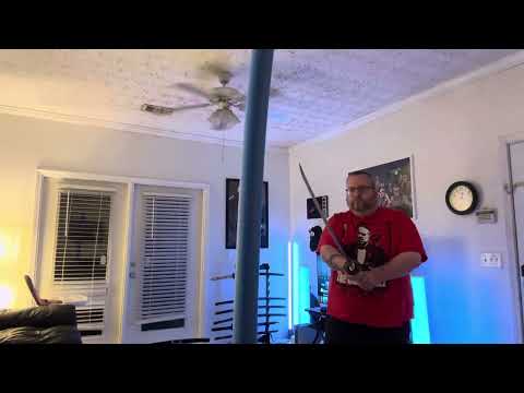 Mizu Gaeshi on pool noodle w’ Klaas senseis Kiku katana