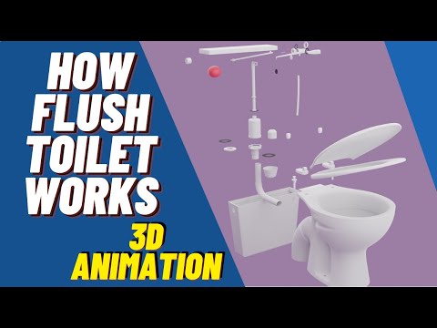How Flush Toilet Works? | 3D Animation | Siphon