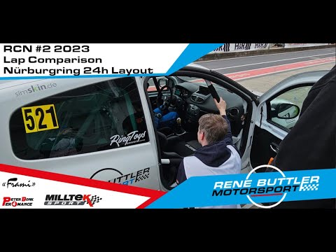 RCN #2 2023 - Lap Comparison Nordschleife+GP (24h Layout) Buttler vs. Weiss -  Renault Clio 3 RS 200