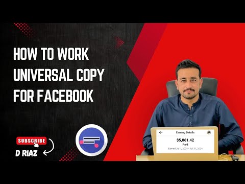 Part 1 How to work universal copy Facebook monetisation