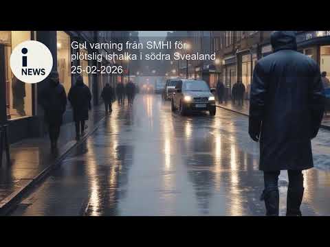 Gul varning från SMHI för plötslig ishalka i södra Svealand