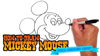 How to Draw Mickey Mouse - Step by Step Video