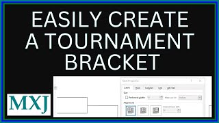 CREATE TOURNAMENT BRACKETS with Microsoft Word (or Excel)