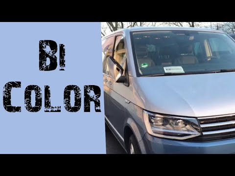 VW Bus zweifarbig bicolor T6 Multivan-Generation Six TDI 150 PS silber blau