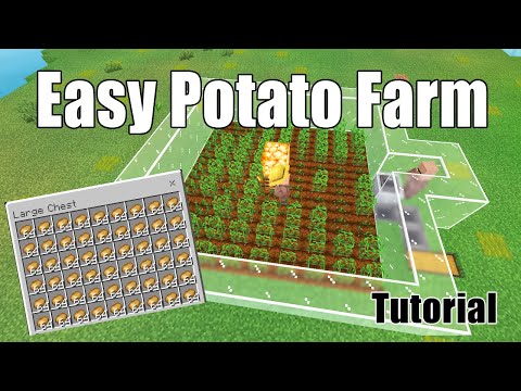 Minecraft  Automatic Potato & Carrot Farm | Efficient Java Villager Crop Farm
