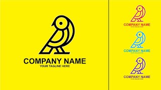 logo design tutorial | Bird Logo Design Concept | Logo Designer