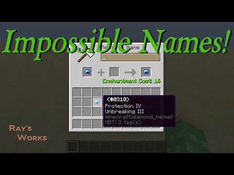 Rays Works - How to give items IMPOSSIBLE NAMES! Minecraft