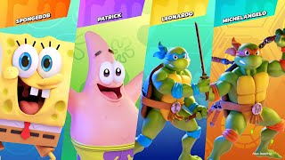 Nickelodeon All-Star Brawl - Spongebob vs Patrick vs Leonardo vs Michelangelo - Gameplay PC