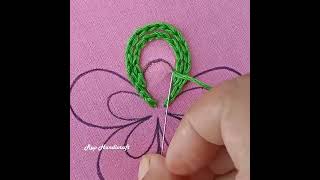 💚🌸3D Flower Embroidery !chain Flower Embroidery Needle Work, Bordado paso #bordado