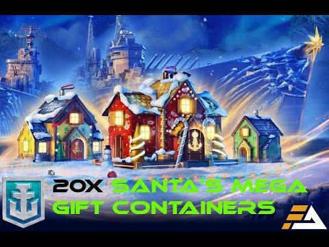 20x Santa's Mega Gift Containers - World of Warships