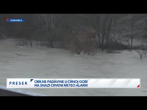 Obilne padavine u Crnoj Gori