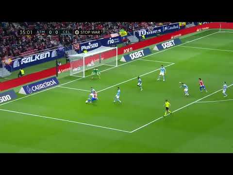 Gol do Atlético de Madrid - Renan Lodi - Atlético de Madrid 1 x 0 Celta de Vigo