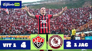 Vitória x  Jacuipense.  Semifinal do campeonato baiano 2026. Gols, lances e cobranças de pênaltis.