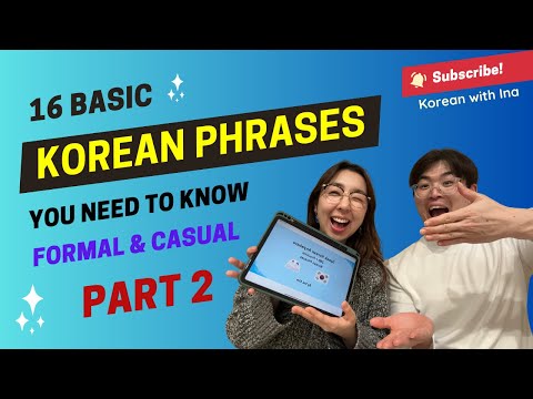 Learn 16 Must Know Basic Korean Phrases for Beginners Part 2 - Speak Korean (Polite & Casual)