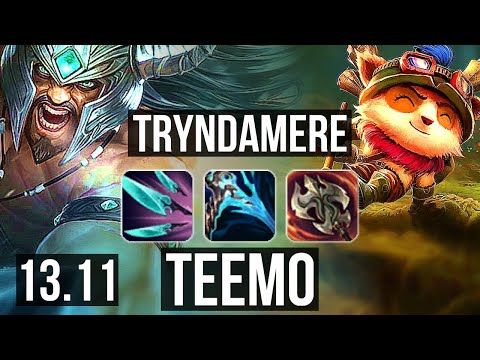 TRYNDA vs TEEMO (TOP) | 13/1/11, Legendary, 6 solo kills, 1.1M mastery | NA Diamond | 13.11