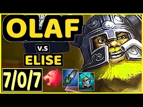 MALRANG (OLAF) vs ELISE - 7/0/7 KDA JUNGLE CHALLENGER GAMEPLAY - KR