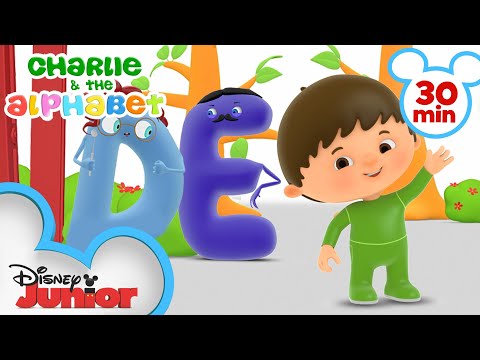 Charlie Meets the Letters A, B, C, D, E & F | Part 1 | Kids Songs and Nursery Rhymes |@disneyjr