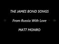 THE JAMES BOND SONGS From Russia With ...