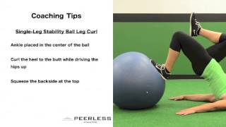 367. Single Leg Stability Ball Leg Curl