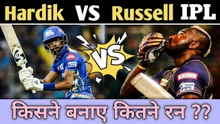 Hardik Pandya vs Andre Russell in IPL Full Batting Comparison #shorts