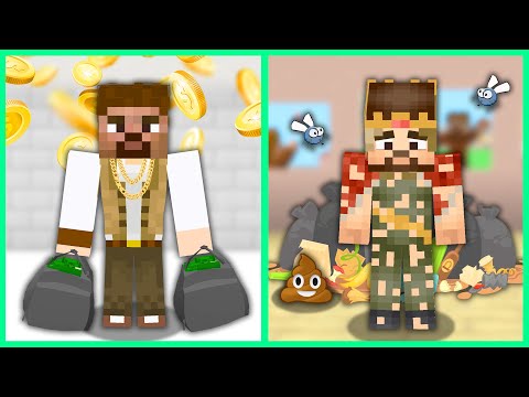 KÖY MUHTARI ARDA ZENGİN OLDU, RÜZGAR FAKİR! 😂 - Minecraft ZENGİN FAKİR HAYATI