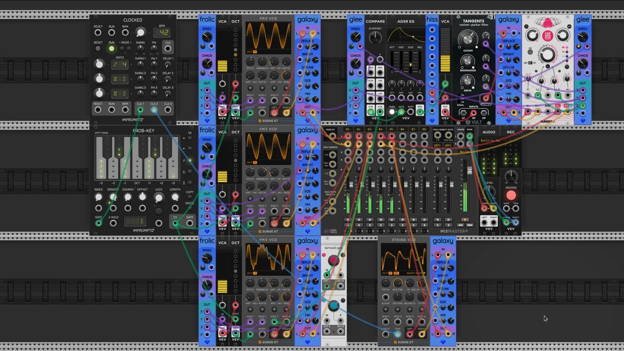 VCV Rack - Sapphire Galaxy reverb - "Eons Unfolding"