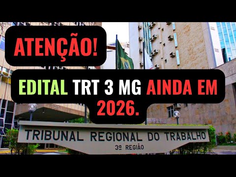 TRT 3 - MINAS GERAIS PUBLIC NOTICE IN 2026. The TRT Minas Gerais competition is just around the c...