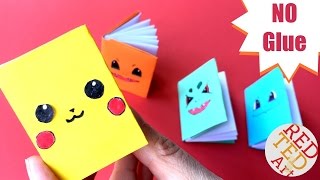 Easy Pokemon Mini Notebook NO GLUE (Part 2) - Mini Pokemon Notebooks 2 Color Notebook
