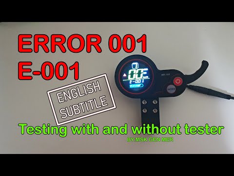 E-001 ОШИБКА ЭЛЕКТРИЧЕСКОГО СКУТЕРА 001 // ОБЪЯСНЕНИЕ КОДОВ ОШИБОК // EBIKE ESCOOTER MOBER FIIDO DYU DUALTRON