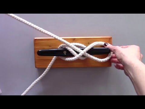 Belegen einer Klampe mit Kopfschlag