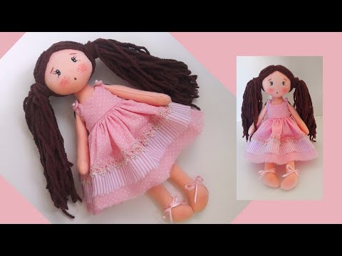 COMO FAZER UMA LINDA BONECA DE PANO - Passo a passo FÁCIL -  Free Pattern rag dolls