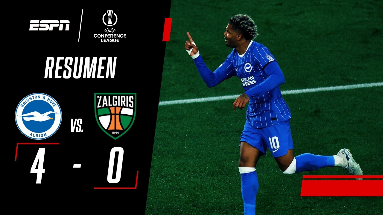EL BRIGHTON NO TUVO PROBLEMAS PARA GOLEAR DE LOCAL | Brighton 4-0 Kauno Žalgiris | RESUMEN