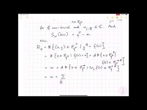 Valentin Blomer: The polynomial method for point counting and exponential sums, Lecture IV
