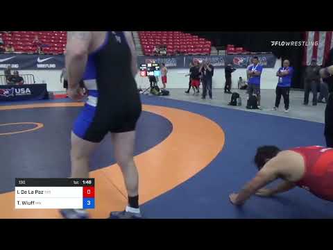 130 Lbs Rr Rnd 1 - Israel De La Paz, Texas Style Wrestling Club Vs Travis Wiuff, Minnesota Dc29