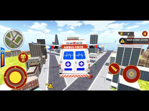 Flying Ambulance Robot Car Transform: Robot Games - Android Gameplay