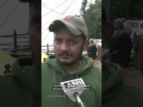 Evacuations as landslide threatens Indian village, construction firm blamed | AJ #shorts