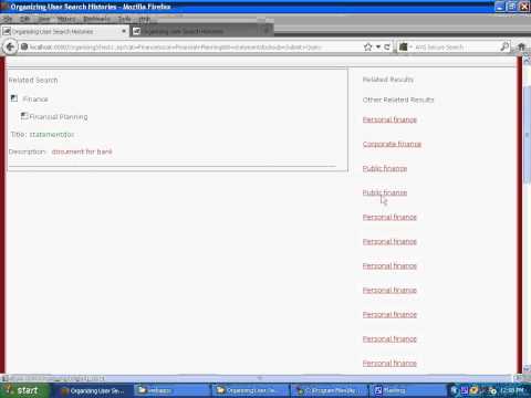 Organizing User Search Histories