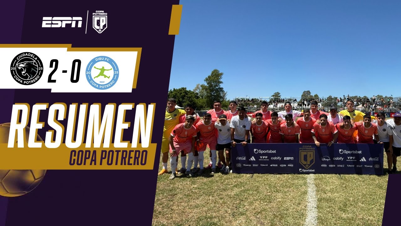 CIUDADELA VENCIÓ 2-0 A UN DIBU FC QUE SIGUE SIN SUMAR PUNTOS | RESUMEN | COPA POTRERO 2025
