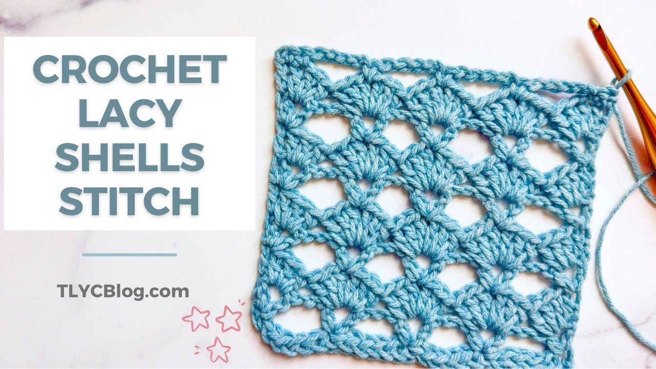 ELEGANT CROCHET LACE with Shells & V-Stitch: Easy Openwork Tutorial for Beginners | TL YARN CRAFTS